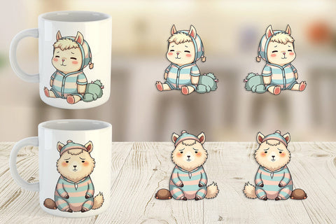 Mug Wrap Sleepy Capybara Sublimation artnoy 