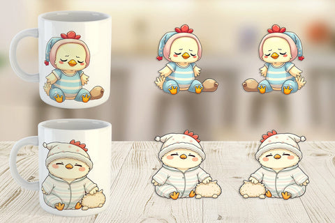 Mug Wrap Sleepy Chicken Sublimation artnoy 