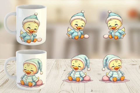 Mug Wrap Sleepy Duck Sublimation artnoy 