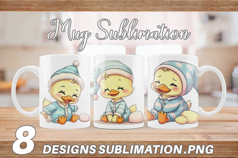 Mug Wrap Sleepy Duck Sublimation artnoy 