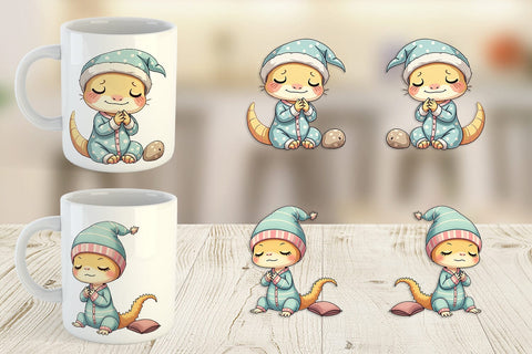Mug Wrap Sleepy Gecko Sublimation artnoy 