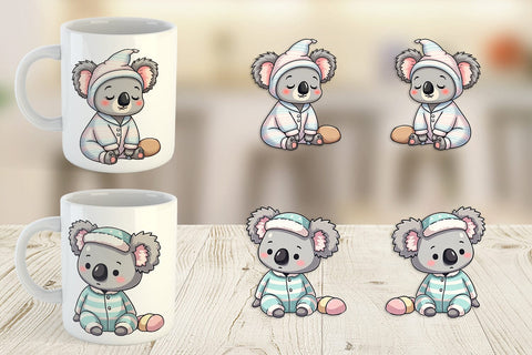 Mug Wrap Sleepy Koala Sublimation artnoy 