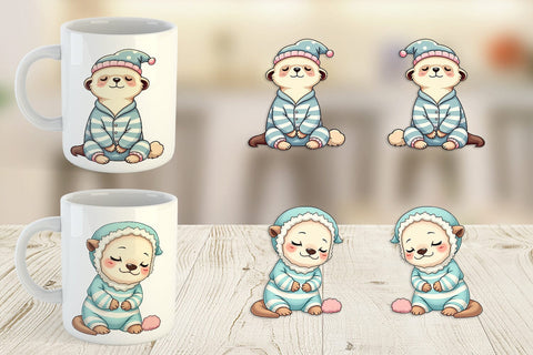 Mug Wrap Sleepy Meerkat Sublimation artnoy 