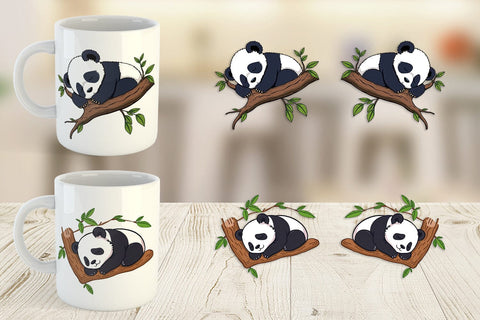 Mug Wrap Sleepy Panda Sublimation artnoy 