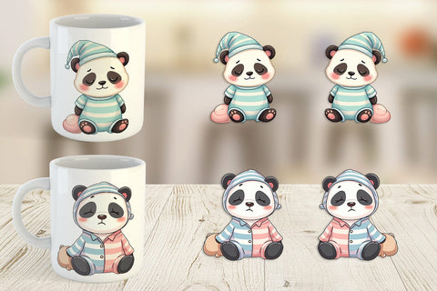 Mug Wrap Sleepy Panda Sublimation artnoy 