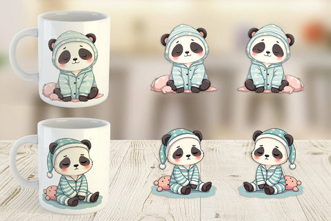Mug Wrap Sleepy Panda Sublimation artnoy 