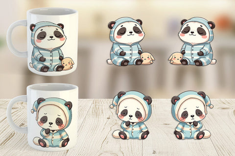 Mug Wrap Sleepy Panda Sublimation artnoy 