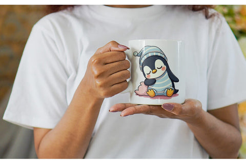 Mug Wrap Sleepy Penguin Sublimation artnoy 