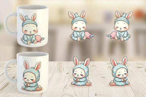 Mug Wrap Sleepy Rabbit Sublimation artnoy 