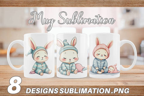 Mug Wrap Sleepy Rabbit Sublimation artnoy 
