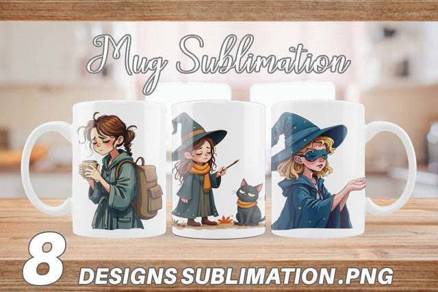 Mug Wrap Sleepy Witch Intern Sublimation artnoy 
