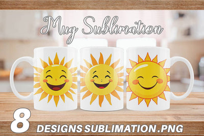 Mug Wrap Smiling Sun Sublimation artnoy 