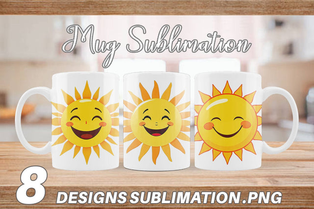 Mug Wrap Smiling Sun Sublimation artnoy 