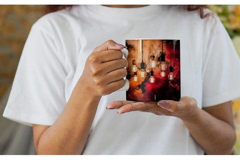 Mug Wrap Smoke and Light Bulbs Sublimation artnoy 