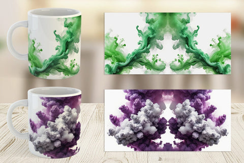Mug Wrap Smoke Realistic Sublimation artnoy 
