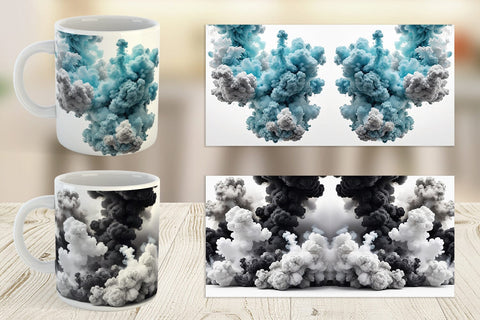 Mug Wrap Smoke Realistic Sublimation artnoy 