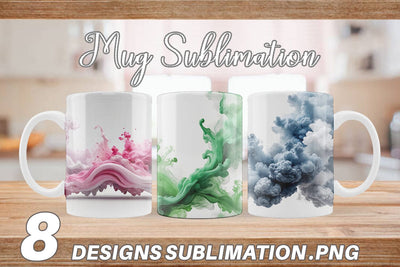 Mug Wrap Smoke Realistic Sublimation artnoy 