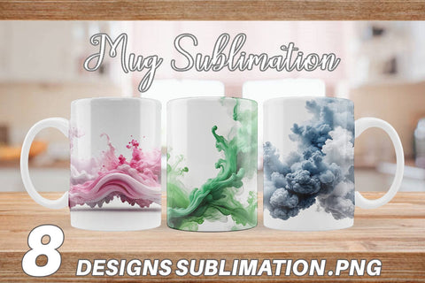 Mug Wrap Smoke Realistic Sublimation artnoy 
