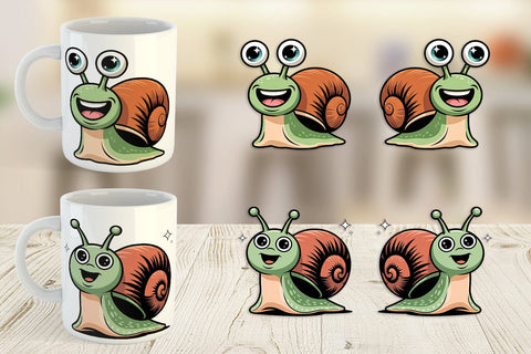 Mug Wrap Snail Mood Sublimation artnoy 