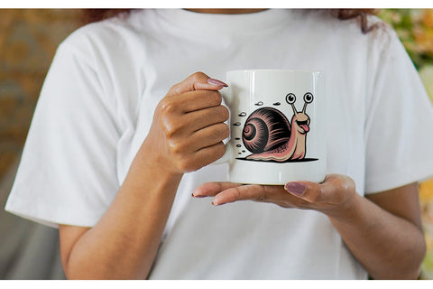 Mug Wrap Snail Mood Sublimation artnoy 