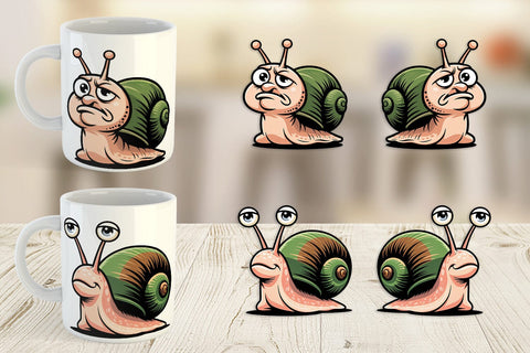 Mug Wrap Snail Mood Sublimation artnoy 