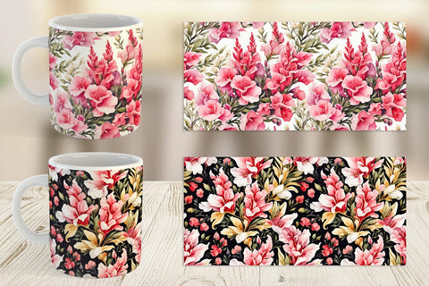 Mug Wrap Snapdragon Pattern Sublimation artnoy 