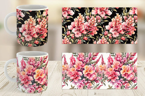 Mug Wrap Snapdragon Pattern Sublimation artnoy 