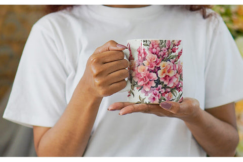 Mug Wrap Snapdragon Pattern Sublimation artnoy 
