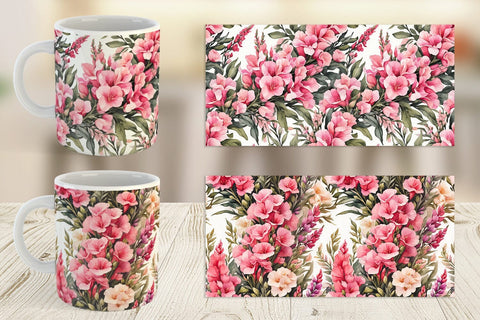 Mug Wrap Snapdragon Pattern Sublimation artnoy 