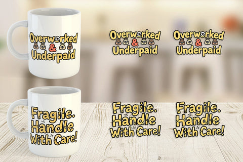 Mug Wrap Snarky Reindeer Holiday Sublimation artnoy 