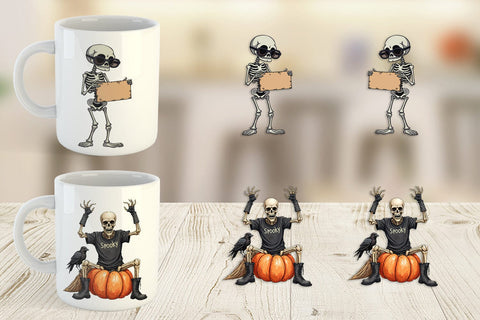 Mug Wrap Snarky Skeleton Sublimation artnoy 