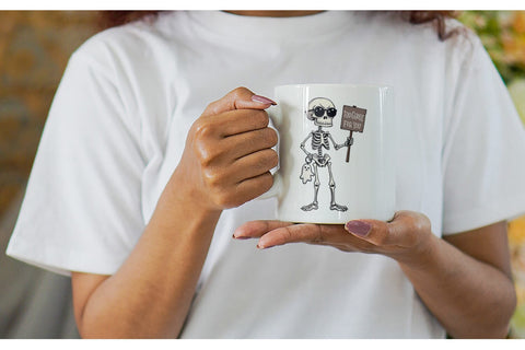 Mug Wrap Snarky Skeleton Sublimation artnoy 
