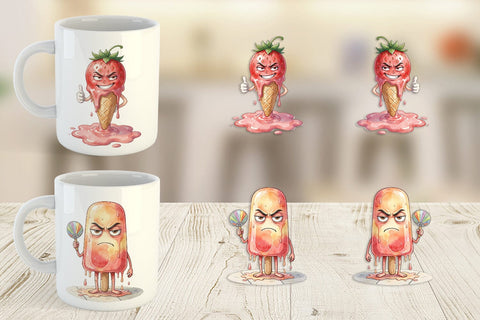 Mug Wrap Snarky Summer Treat Moods Sublimation artnoy 