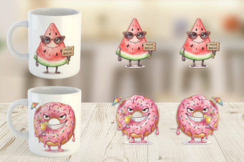 Mug Wrap Snarky Summer Treat Moods Sublimation artnoy 