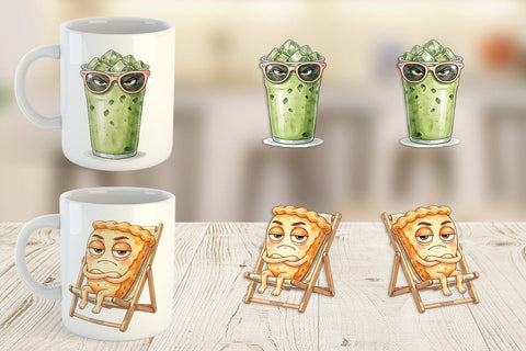 Mug Wrap Snarky Summer Treat Moods Sublimation artnoy 