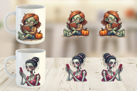 Mug Wrap Snarky Zombie Doll Sublimation artnoy 