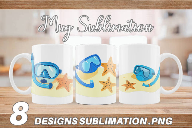 Mug Wrap Snorkel Mask Sublimation artnoy 