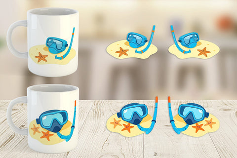 Mug Wrap Snorkel Mask Sublimation artnoy 