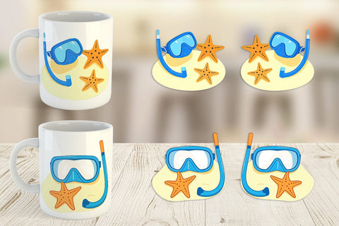 Mug Wrap Snorkel Mask Sublimation artnoy 