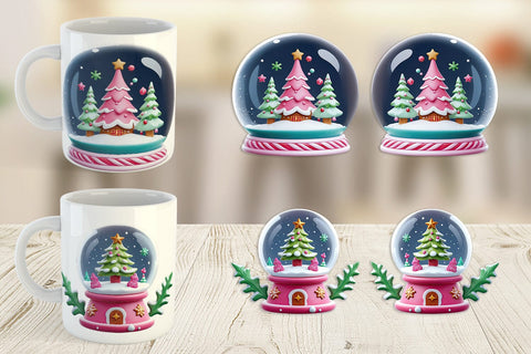 Mug Wrap Snow Globe Sublimation artnoy 