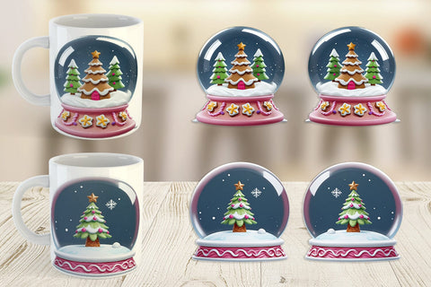 Mug Wrap Snow Globe Sublimation artnoy 