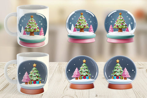 Mug Wrap Snow Globe Sublimation artnoy 