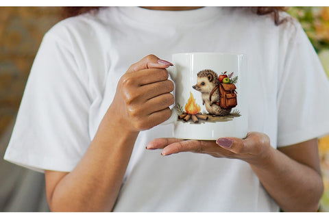 Mug Wrap Snuggly Fall Critters Sublimation artnoy 