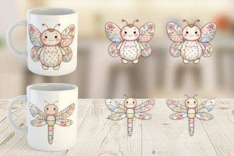 Mug Wrap Soft Garden Patchwork Watercolor Sublimation artnoy 