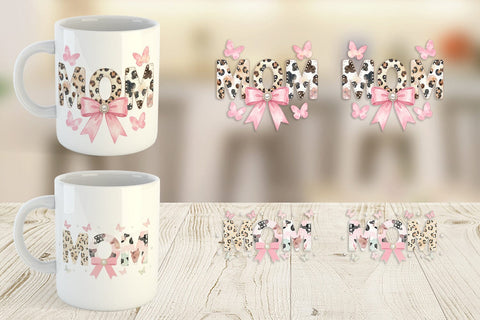 Mug Wrap Soft Pastel MOM Animal Print Sublimation artnoy 