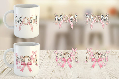 Mug Wrap Soft Pastel MOM Animal Print Sublimation artnoy 