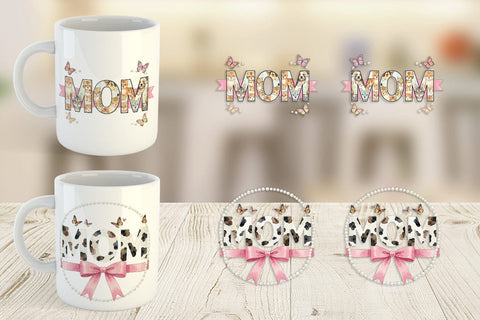 Mug Wrap Soft Pastel MOM Animal Print Sublimation artnoy 