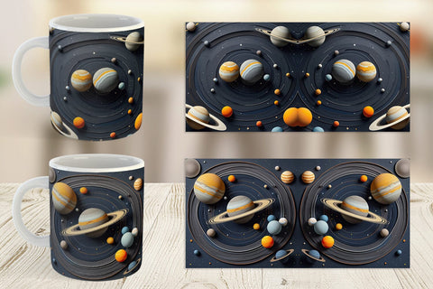 Mug Wrap Solar System Sublimation artnoy 