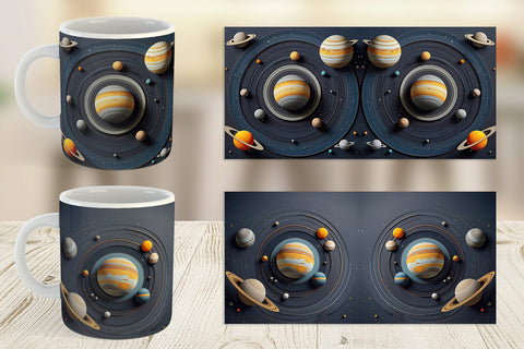 Mug Wrap Solar System Sublimation artnoy 