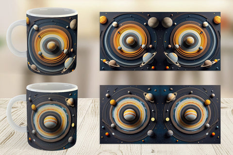 Mug Wrap Solar System Sublimation artnoy 
